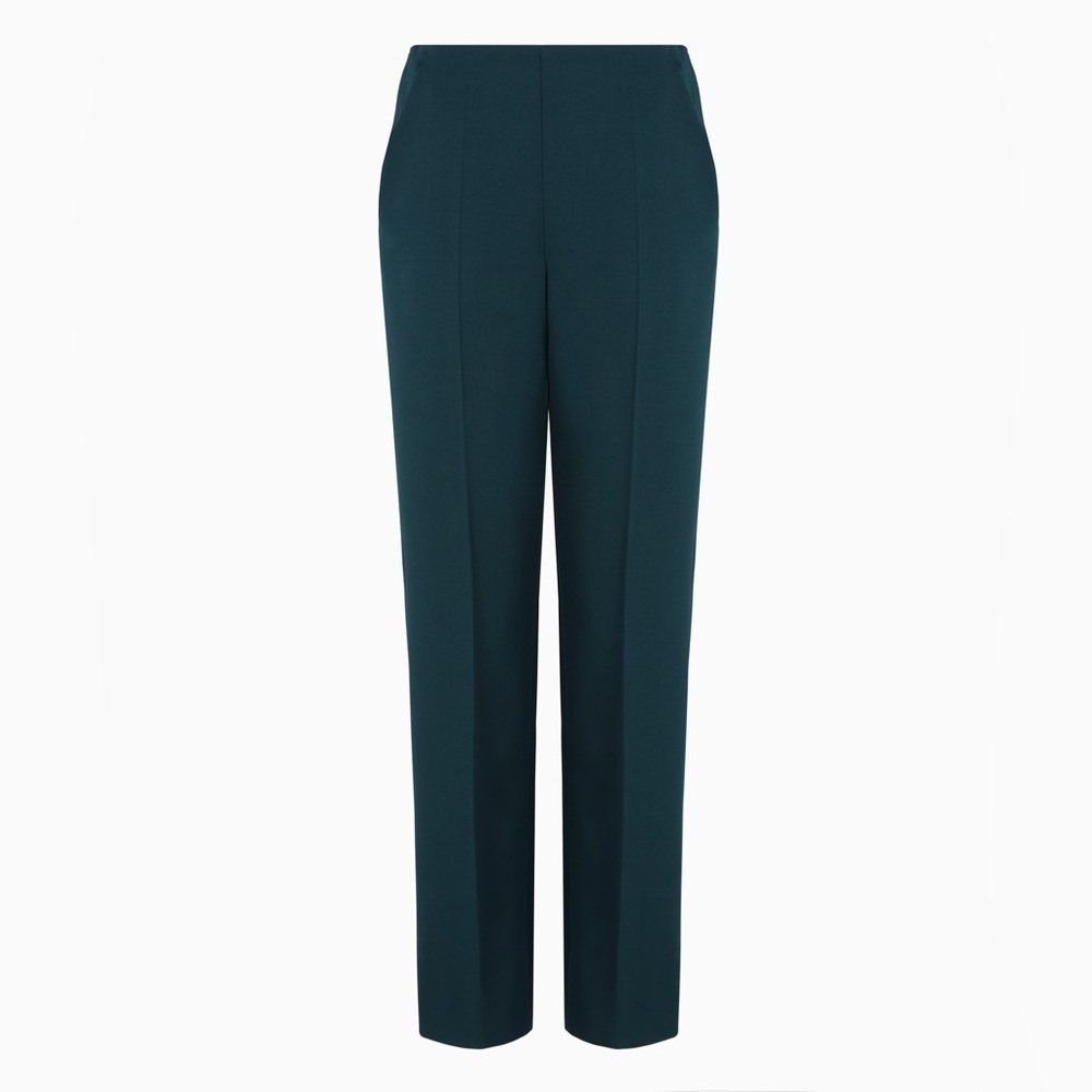 Giorgio Armani Main Line Green Straight Trousers in Virgin Wool, Size IT42 / US6